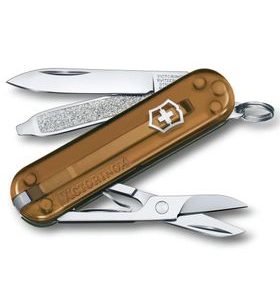 NŮŽ VICTORINOX CLASSIC SD TRANSPARENT COLORS CHOCOLATE FUDGE - KAPESNÍ NOŽE - PŘÍSLUŠENSTVÍ