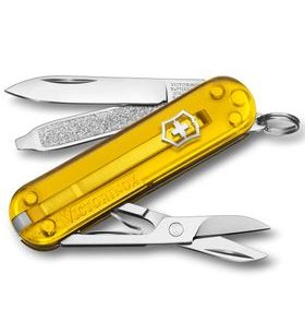 NŮŽ VICTORINOX CLASSIC SD TRANSPARENT COLORS TUSCAN SUN - KAPESNÍ NOŽE - PŘÍSLUŠENSTVÍ