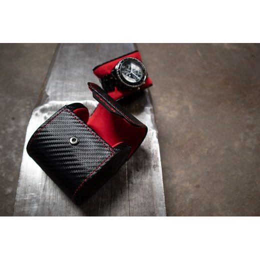 POUZDRO NA HODINKY FRIEDRICH LEDERWAREN CARBON 32057-2 - BOXY NA HODINKY - PŘÍSLUŠENSTVÍ