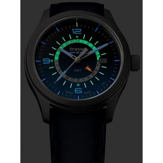 TRASER AURORA GMT BLUE - KŮŽE - CLASSIC - HODINKY