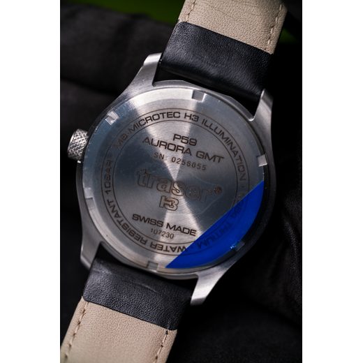 TRASER AURORA GMT SILVER - KŮŽE - CLASSIC - HODINKY