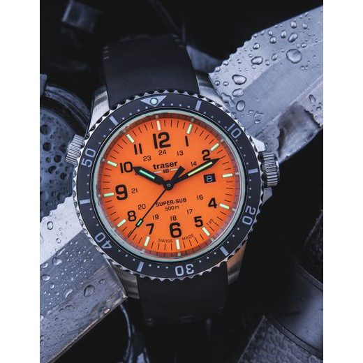 TRASER P67 DIVER ORANGE PRYŽ - HERITAGE - HODINKY