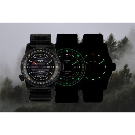TRASER P68 PATHFINDER SOLAR BLACK ČERNÉ NATO - TACTICAL - HODINKY