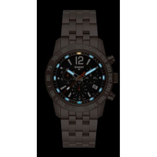 TRASER CLASSIC CHRONOGRAPH TITAN BLUE TITAN - !ARCHIV