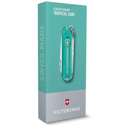 NŮŽ VICTORINOX CLASSIC SD TRANSPARENT COLORS TROPICAL SURF - KAPESNÍ NOŽE - PŘÍSLUŠENSTVÍ