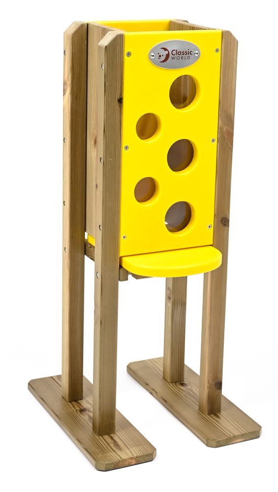 Dřevěný box na písek žlutý Classic World