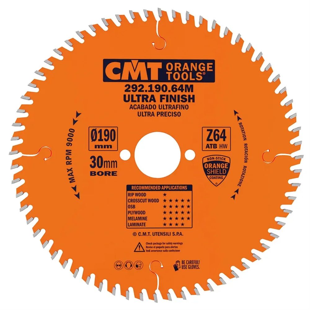 Pilový kotouč CMT Orange pro elektronářadí, finální řez - D190x2,6 d30 Z40 HW