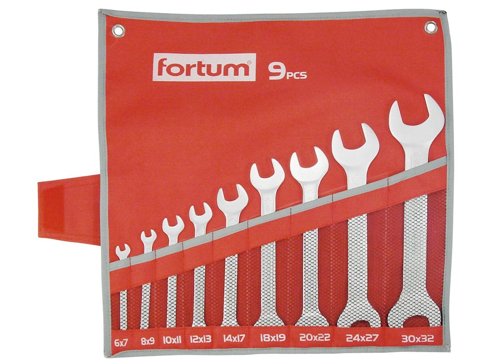 FORTUM 4730101 - klíče ploché, sada 9ks, 6-32mm