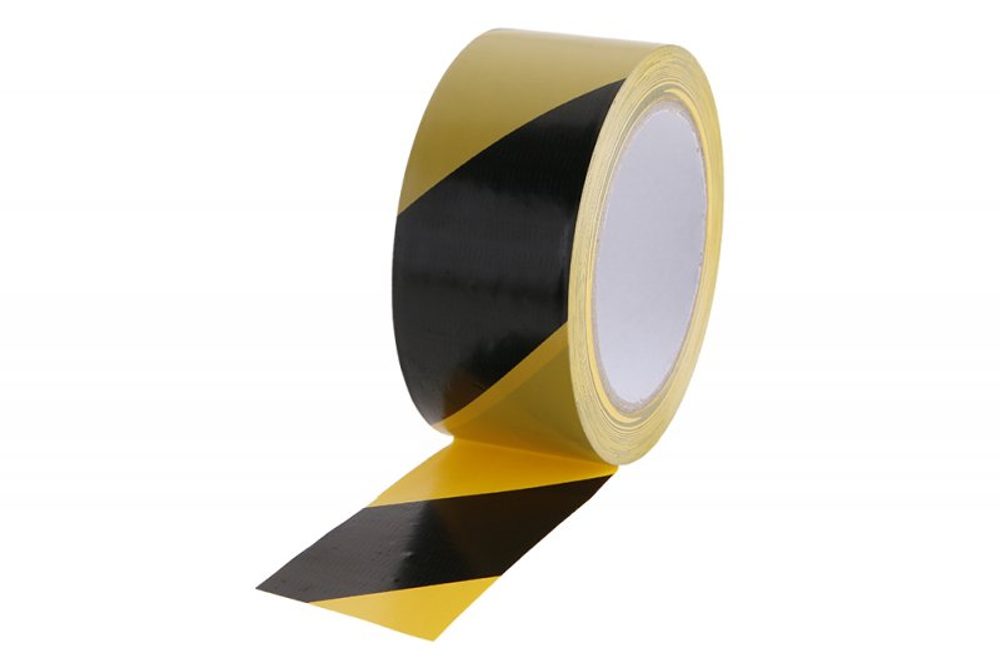 Páska varovací samolepící 48 mm x 33 m černožlutá