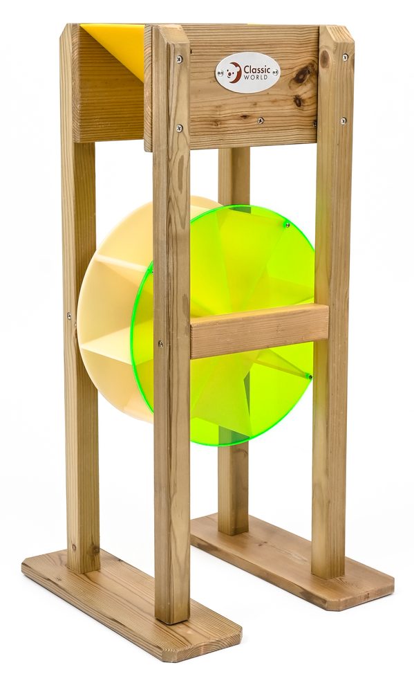 Dřevěný mlýnek na písek žlutý Classic World