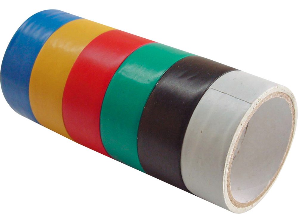 EXTOL CRAFT 9550 - pásky izolační PVC, sada 6ks, 19mm x 18m, (3m x 6ks)