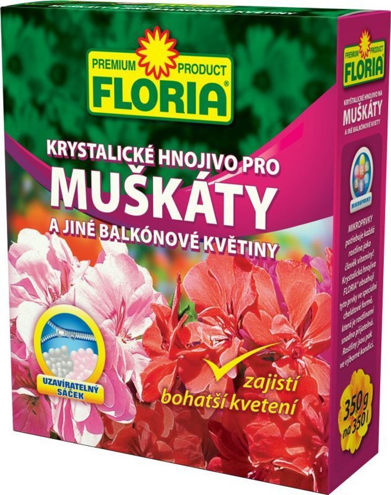 Agro Hnojivo FLORIA pro muškáty a jiné balkónové květiny 350 g Agro 008221