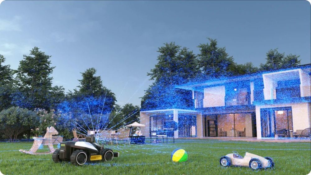 Trojitý polohovací systém Mammotion - LiDAR, RTK a kamerová navigace v jednom