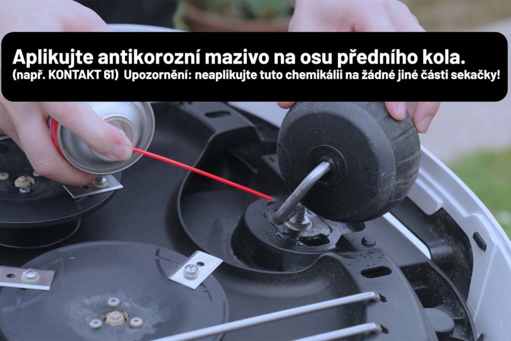 Péče o přední kolečko sekačky YUKA