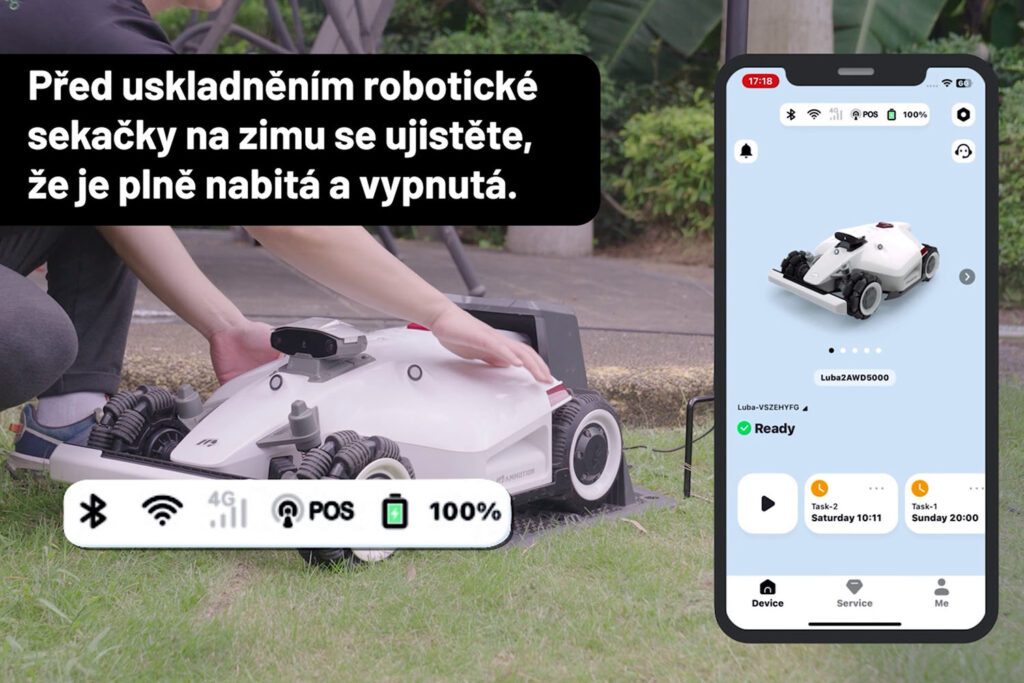 Údržba robotické sekačky LUBA 2 AWD