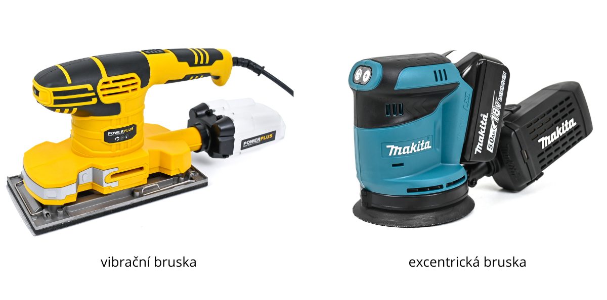 vibrační a excentrická bruska – srovnání vzhledu