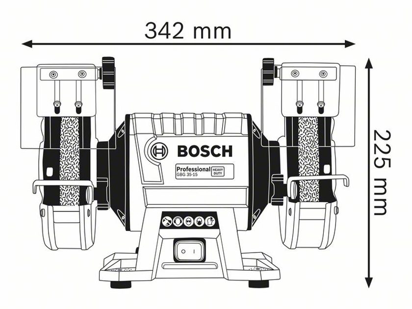 Elektrická dvoukotoučová stolní bruska Bosch GBG 35-15 060127A300 | Jarabák