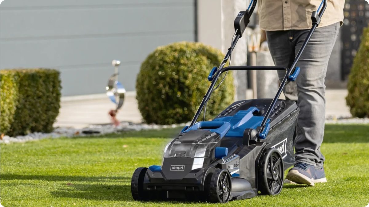 Akumulátorová sekačka na trávu Scheppach