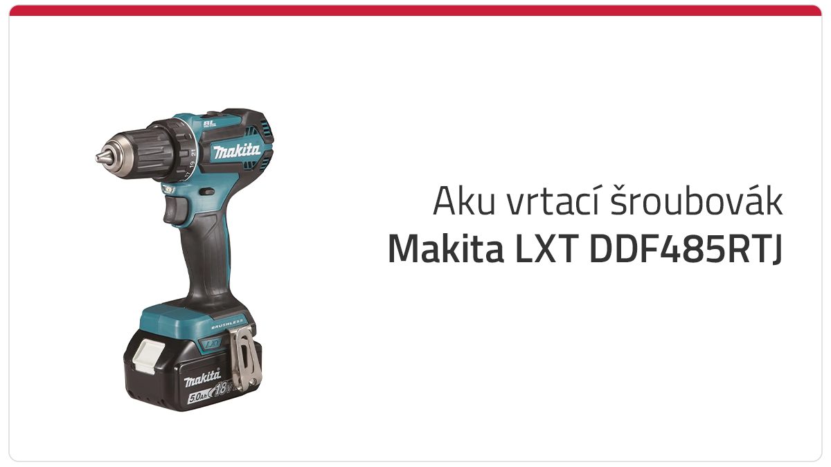 Aku vrtací šroubovák Makita LXT DDF485RTJ