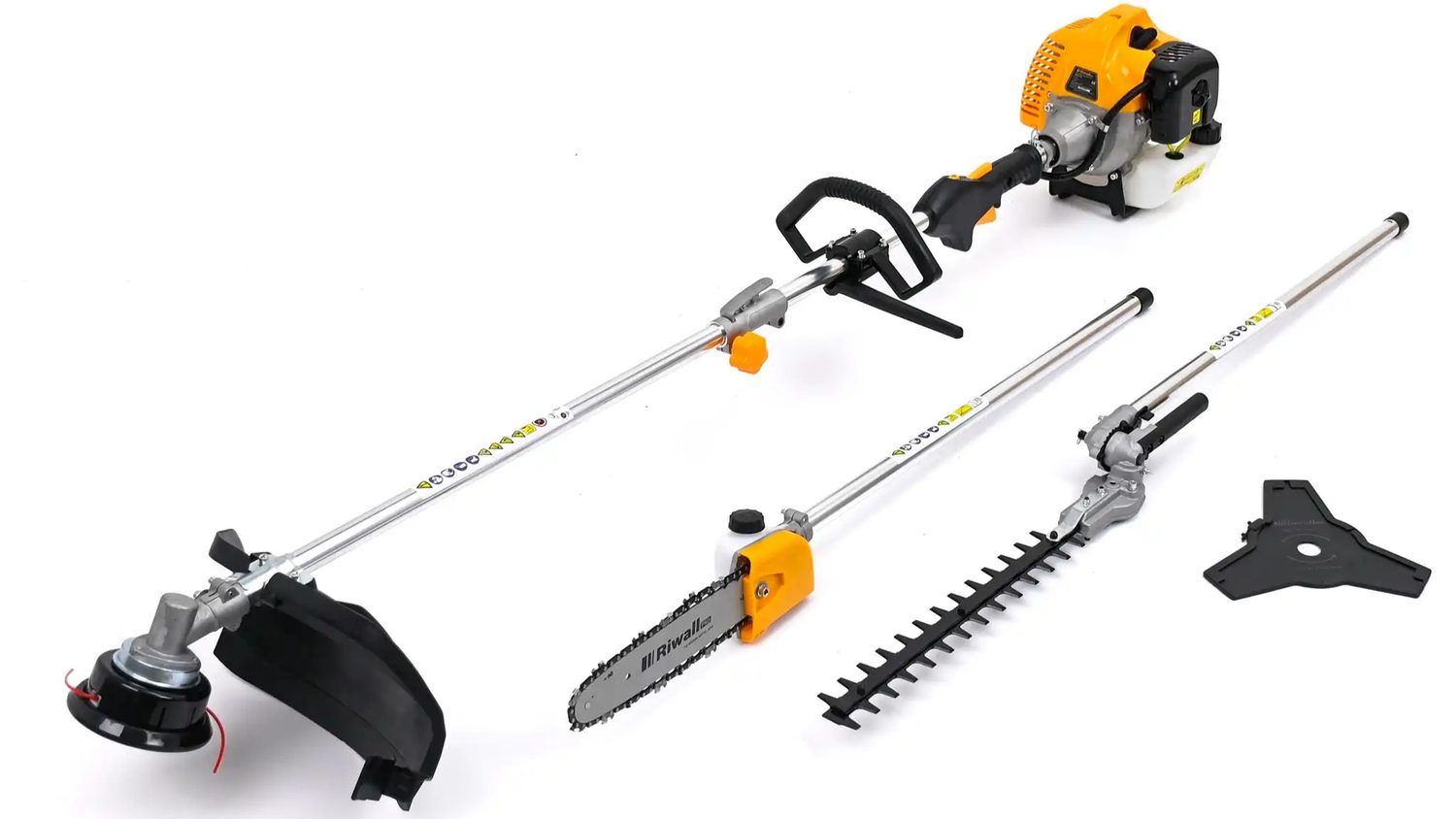 Riwall PRO RPMT 520 – multifunkční stroj 4v1 s prořezávacím nástavcem