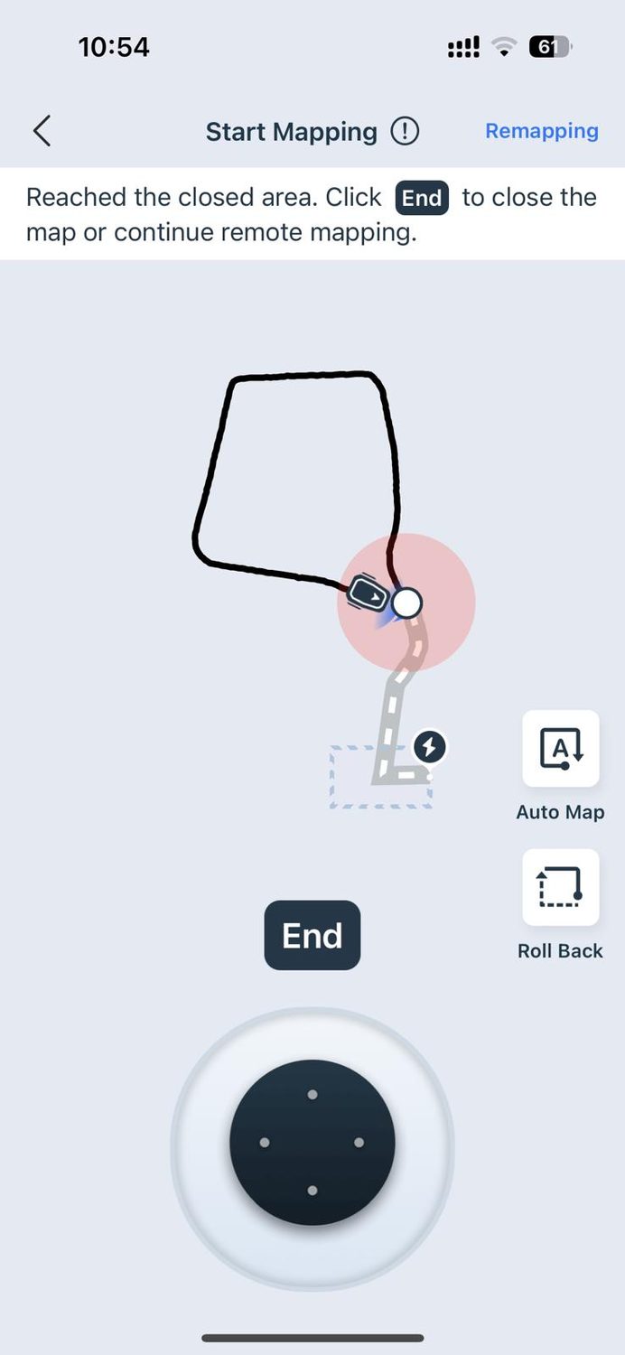 GOAT A1600 RTK - ruční mapování pozemku pomocí joysticku v aplikaci