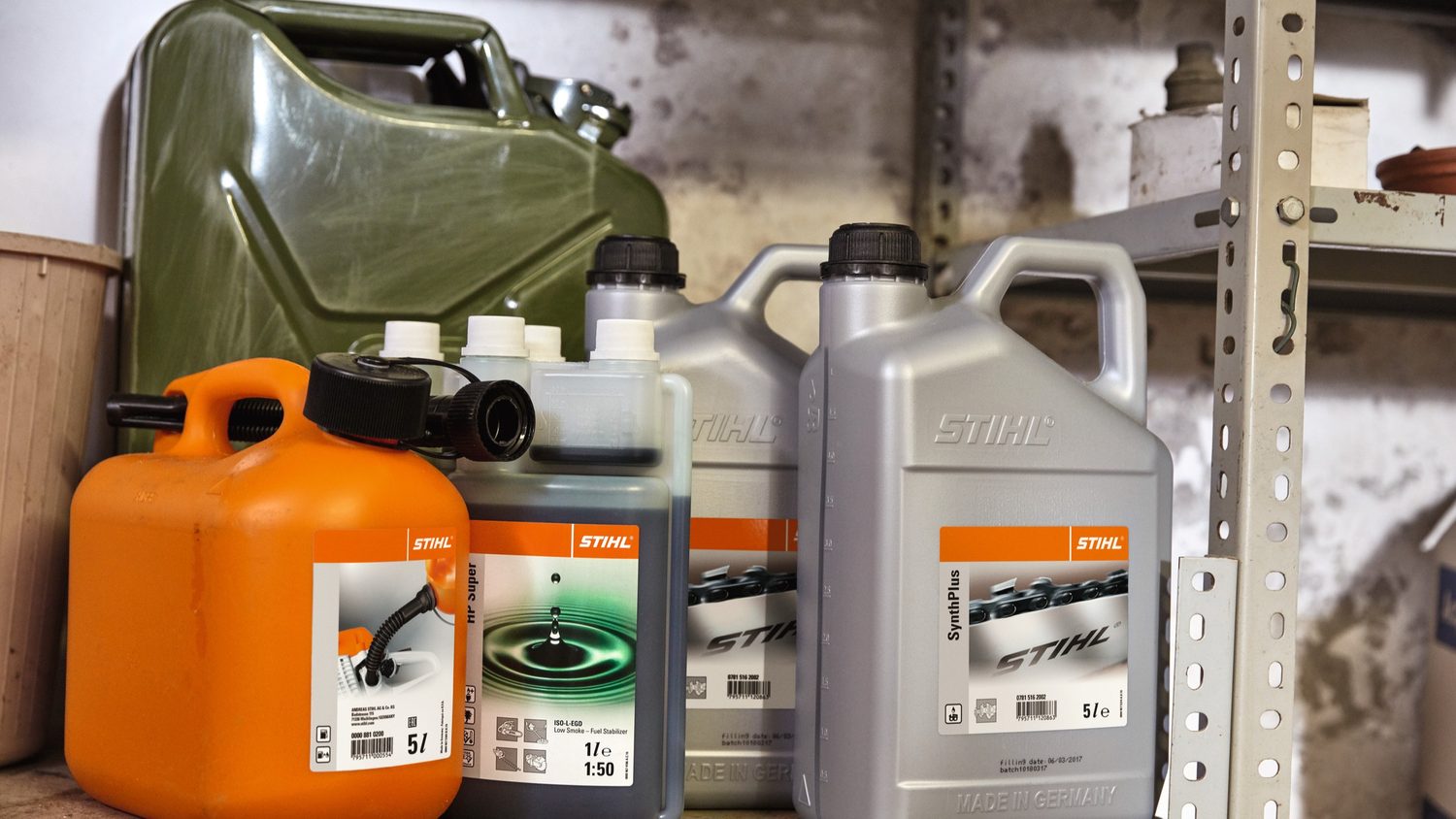 skladování palivové směsi a olejů