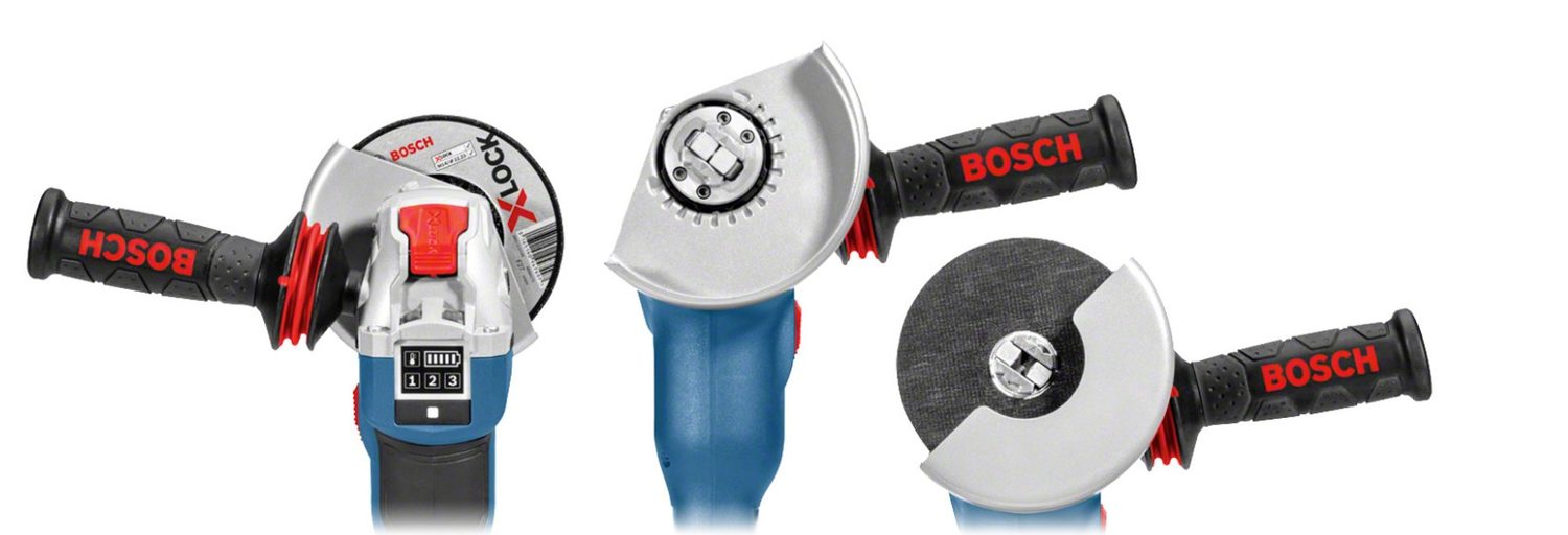systém Bosch X-LOCK na úhlové brusce – uchycení kotouče bez použití klíče
