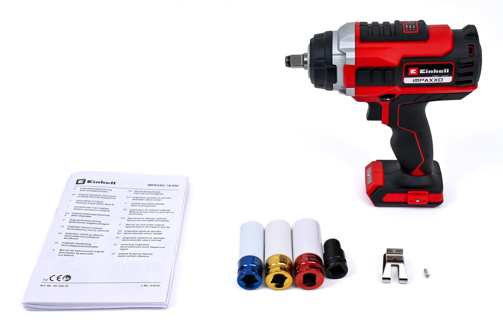 Chave de Impacto 1/2 Pol 450Nm Brushless Bateria 18V 2,5Ah Impaxxo 18/450 BL Einhell Ferramentas