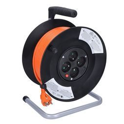 Prodlužovací kabel SOLIGHT 3x1,5mm² buben 50m, 4x zásuvka PB04