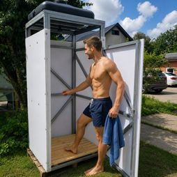 Zahradní sprcha kabinková s nádrží 150L WEISA