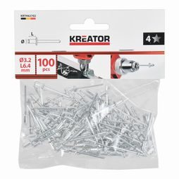 Trhací nýty Kreator 3,2x6,4mm 100ks KRTH62702