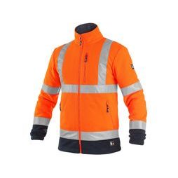 Pánská fleecová výstražná bunda CXS PRESTON, oranžová