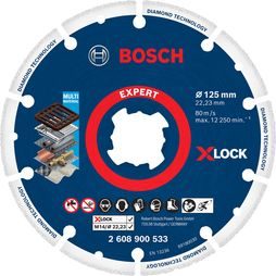 Diamantový řezný kotouč Bosch EXPERT Diamond Metal Wheel X-LOCK 125 mm 1 ks 2608900533
