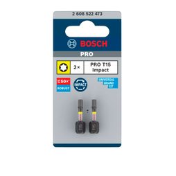 Skrutkovací bit Bosch PRO Impact Control 25 mm T15 2 ks 2608522473