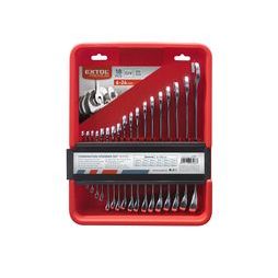EXTOL PREMIUM 6351 - kľúče očkoploché, sada 18ks, 6-24mm