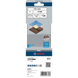 3x Brusný pás Bosch PRO X440 75 x 457 mm G180 2608606038