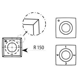IGM N013 Žiletka tvrdokovová Z4 zaoblená - 15x15x2,5 R=150 Dřevo