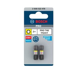 Šroubovací bit Bosch PRO Impact Control 25 mm T40 2 ks 2608522478