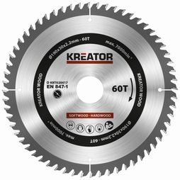 Pilový kotouč na dřevo Kreator 190 mm 60T KRT020417