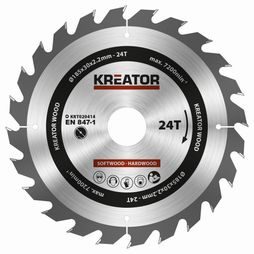 Pilový kotouč na dřevo Kreator 185 mm 24T KRT020414