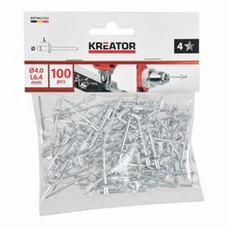 Trhací nýty Kreator 4,0x6,4mm 100ks KRTH62703