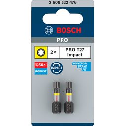 Skrutkovací bit Bosch PRO Impact Control 25mm T27 2 ks 2608522476
