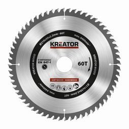 Pilový kotouč na dřevo Kreator 210 mm, 60 T KRT020422