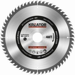 Pílový kotúč na drevo KREATOR 216 mm 48T KRT020423