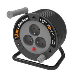 Prodlužovací kabel SOLIGHT buben 12m, 3x1,5mm² PB24