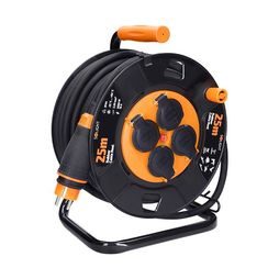 Venkovní prodlužovací kabel SOLIGHT buben 25m, 3x2,5mm² PB41