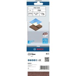 3x Brusný pás Bosch PRO X440 75 x 533 mm G80 2608606071