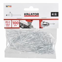 Trhací nýty Kreator 2,4x6,4mm 100ks KRTH62701