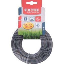 Struna s jádrem čtvercová EXTOL PREMIUM 2,4 mm x 15 m