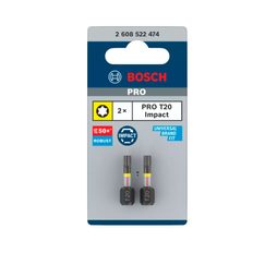 Skrutkovací bit Bosch PRO Impact Control 25 mm T20 2 ks 2608522474